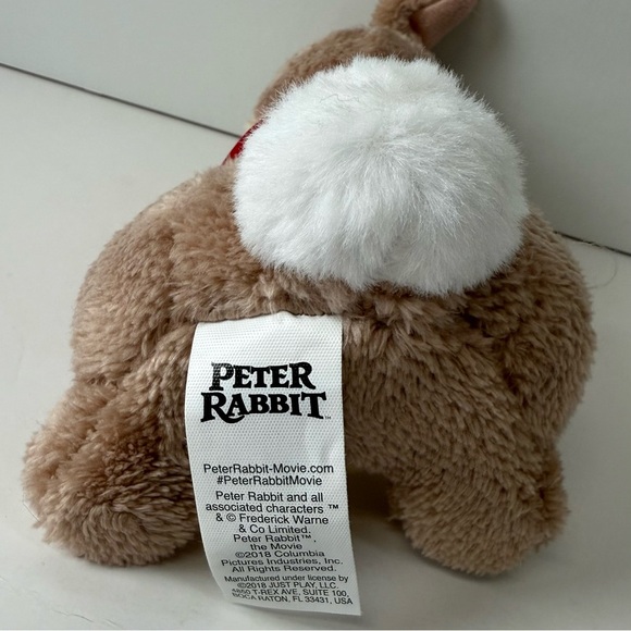 Peter Rabbit Flopsy Plush Stuffed Animal Just Play Movie Official 8" Toy NWT - Picture 5 of 11